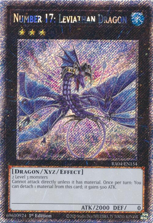 Number 17: Leviathan Dragon - RA04-EN154 - (Platinum Secret Rare) - 1st Edition